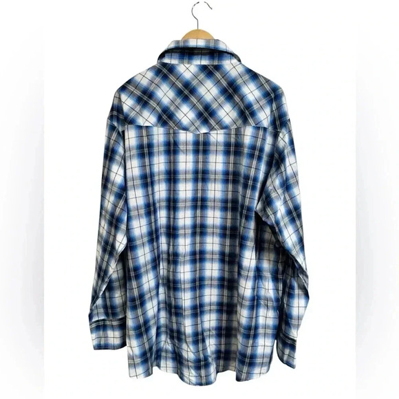 Ely Cattleman Shirt Mens 3XLT Tall Plaid Western Pearl Snap Button Rodeo Vintage - Picture 7 of 10